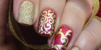 Stunning Nail Art Designs for the Bride-to-Be Stunning Red and Gold