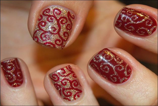 Swirled Twirls Nail Art