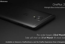 OnePlus 3T Midnight Black Smartphone Launches In India And Is For Limited Period one plus 3t