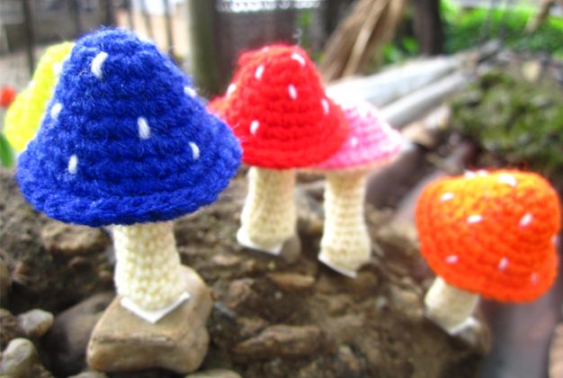 Amigurumi Mushroom Keyring