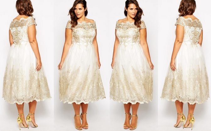 white cocktail dresses plus size