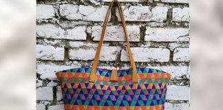 Watch Out Some Cool Collections Of Handmade Handbags At Thread Casa In Noida Jacquard Tote Bag